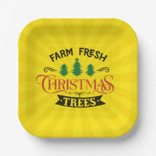 Farm Fresh Christmas Trees Design-54394 Paper Plate