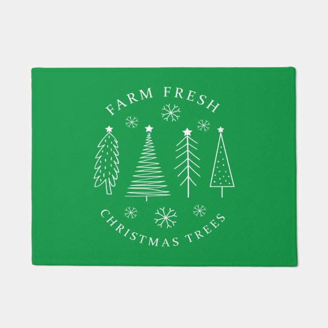 Farm Fresh Christmas Trees Doormat (Front)