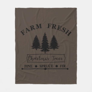 Farm fresh Christmas trees Fleece Blanket