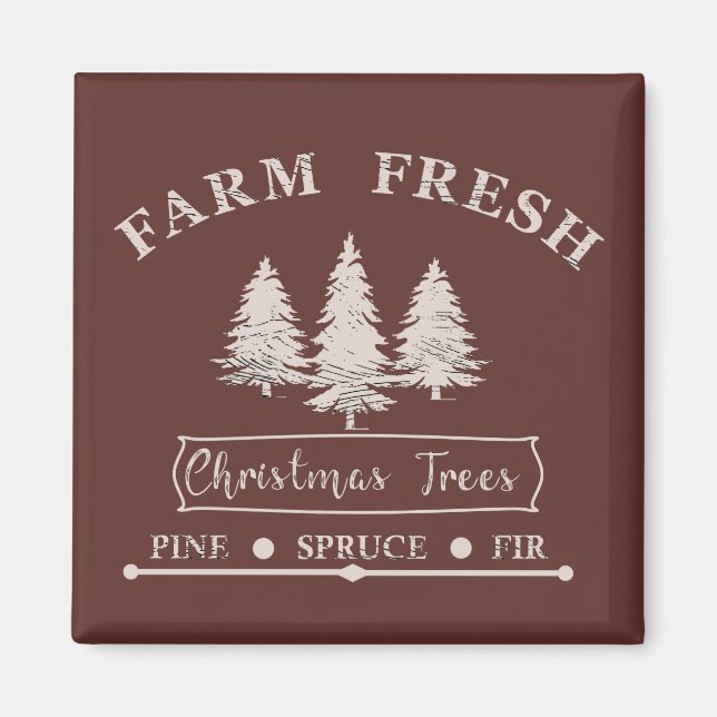 farm fresh christmas trees magnet (Front)
