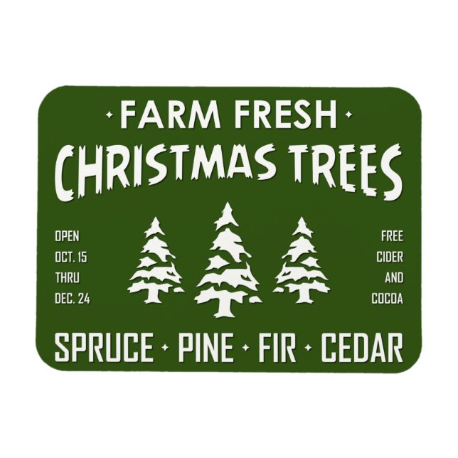 FARM FRESH CHRISTMAS TREES MAGNET (Horizontal)