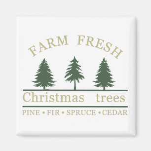 farm fresh christmas trees magnet