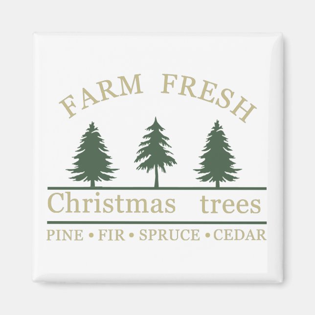 farm fresh christmas trees magnet (Front)