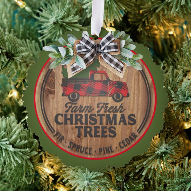 Farm Fresh Christmas Trees Tree Decoration Card (Insitu (Tree))