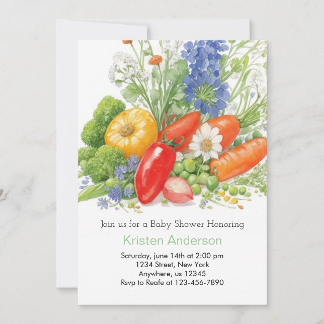 Farm-Fresh Delight Baby Shower Invitation (Front)