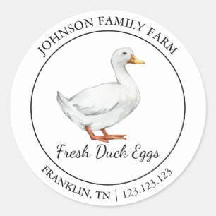 Farm Fresh Duck Egg Modern label