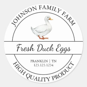 Farm Fresh Duck Egg White Label