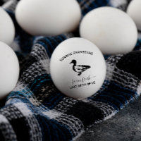 Farm Fresh Duck Eggs | Funny Monogram Egg Stamp