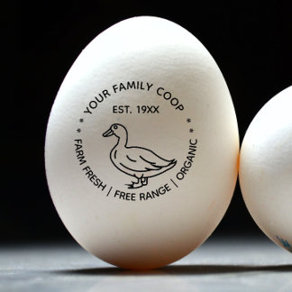 Farm Fresh Duck Eggs Rubber Stamp