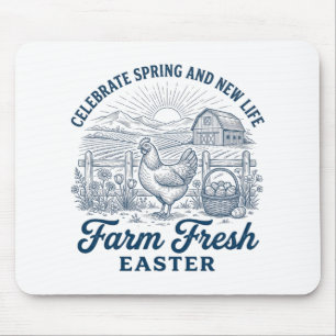Farm Fresh Easter Chicken Spring New Life Hen Mouse Mat