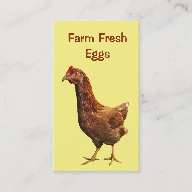 Farm Fresh Eggs Business Card (Front)