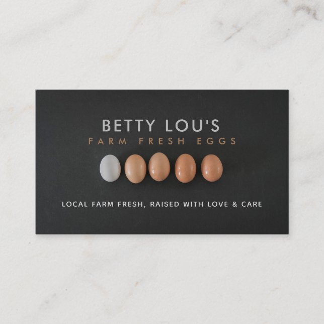 Farm fresh Eggs Business Cards (Front)