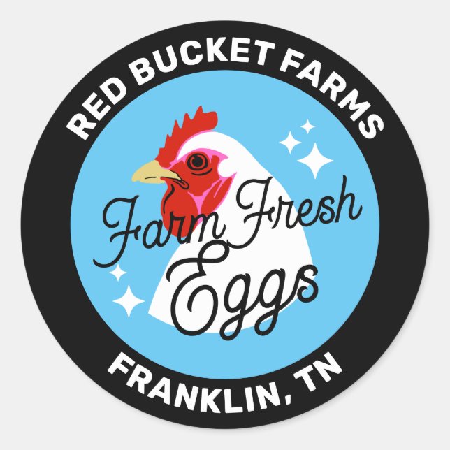 Farm Fresh Eggs  Carton Label (Front)