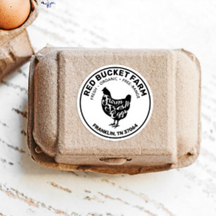 Farm Fresh Eggs Carton Label