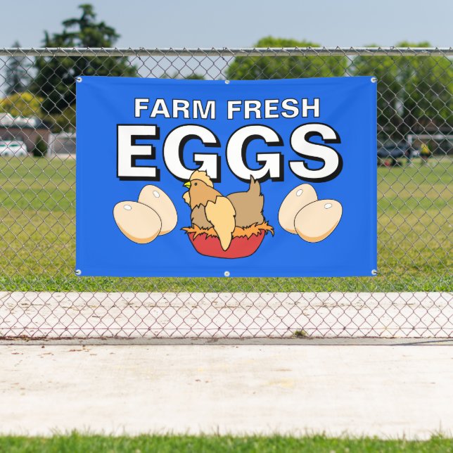Farm Fresh Eggs Chicken Banner (Insitu)