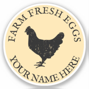 Farm fresh eggs chicken silhouette custom vinyl