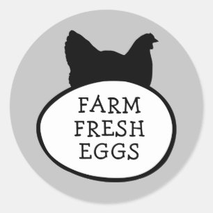 Farm Fresh Eggs Classic Round Sticker