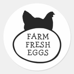 Farm Fresh Eggs Classic Round Sticker