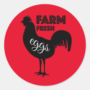 Farm Fresh Eggs Classic Round Sticker