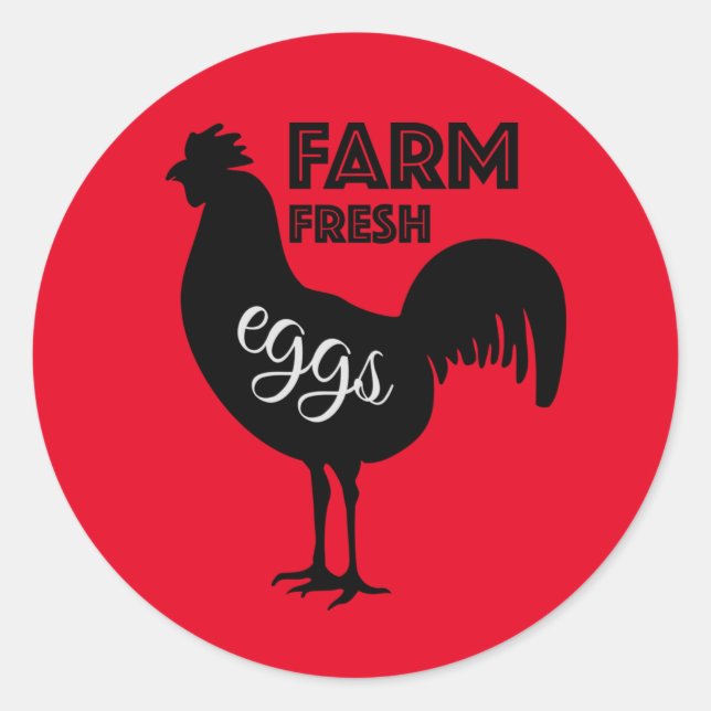 Farm Fresh Eggs Classic Round Sticker (Front)