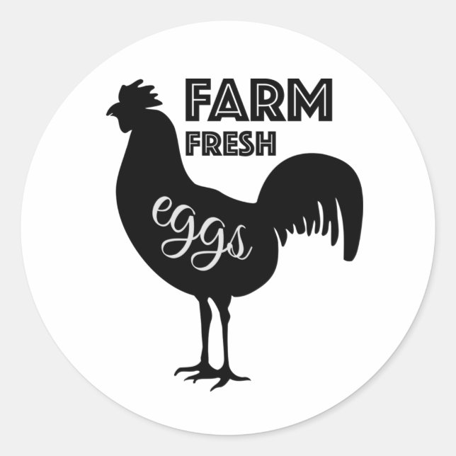 Farm Fresh Eggs Classic Round Sticker (Front)
