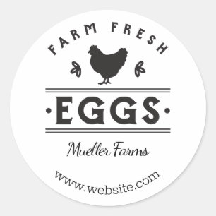 Farm Fresh Eggs Classic Round Sticker