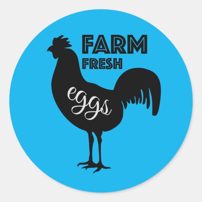 Farm Fresh Eggs Classic Round Sticker (Front)