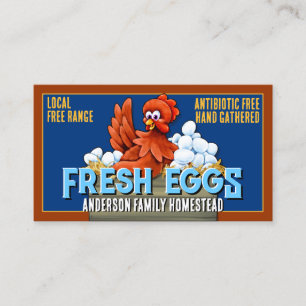 Farm Fresh Eggs Colourful Homestead Egg Farm Business Card