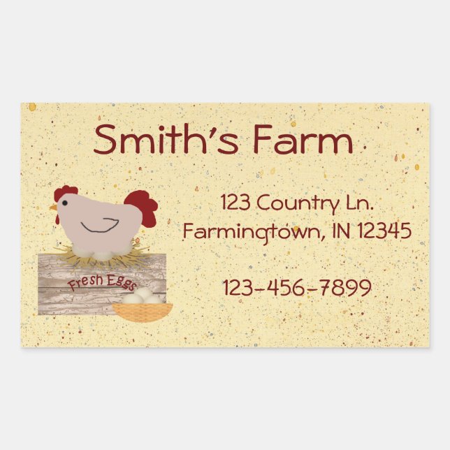 Farm Fresh Eggs Custom Sticker (Front)