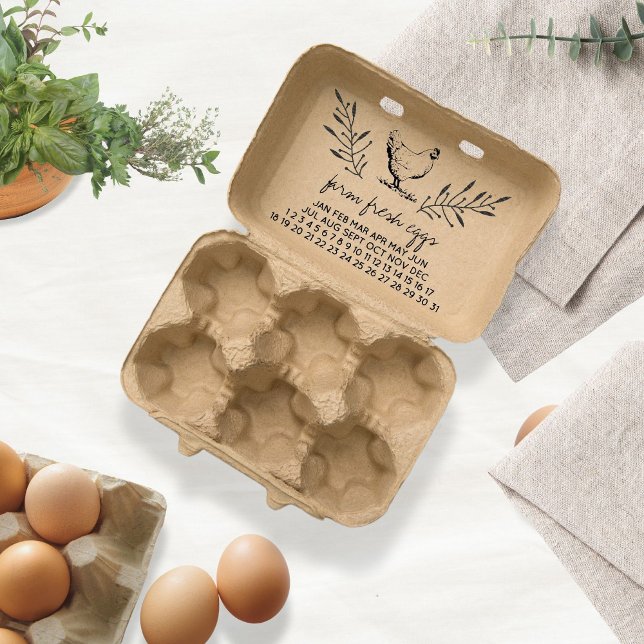 Farm Fresh Eggs Dates Egg Carton Stamp (Creator Uploaded)