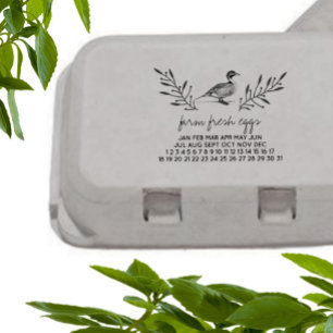 Farm Fresh Eggs Duck Egg Carton Stamp
