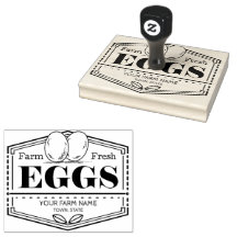 Farm Fresh Eggs | Egg Carton Rubber Stamp