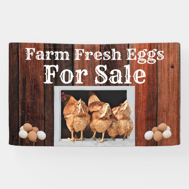 Farm Fresh Eggs For Sale Banner (Horizontal)
