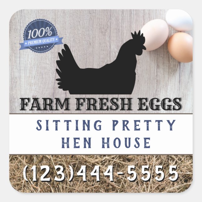 Farm Fresh Eggs For Sale Labels (Front)