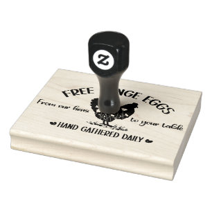 Farm Fresh Eggs Free Range Egg Carton Stamp
