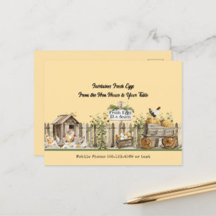 Farm Fresh Eggs - From the Hen House to Your Table Postcard