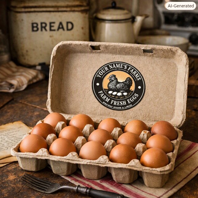 Farm Fresh Eggs Kraft Label Template (Creator Uploaded)