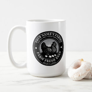 Farm Fresh Eggs Label Template Coffee Mug