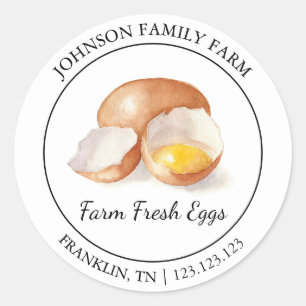 Farm Fresh Eggs Modern label