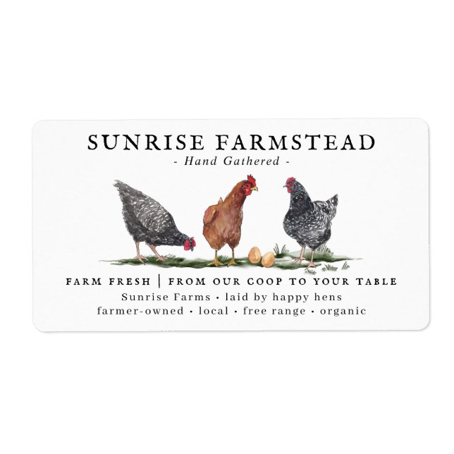 Farm Fresh Eggs | Monogram Egg Carton (Front)