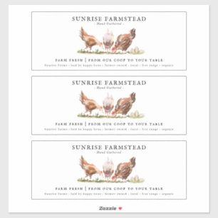 Farm Fresh Eggs Monogram Egg Carton Label