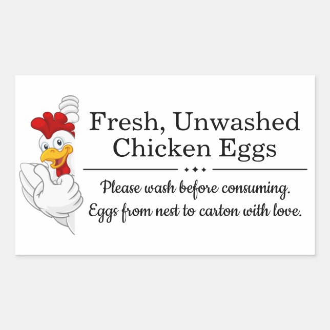 Farm Fresh Eggs | Monogram Egg Carton Rectangular Sticker (Front)