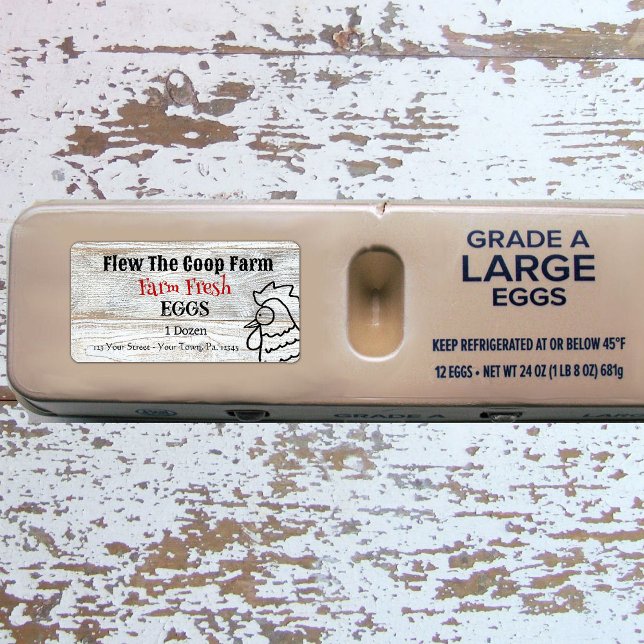 Farm Fresh Eggs Nosey Rooster Label (Creator Uploaded)