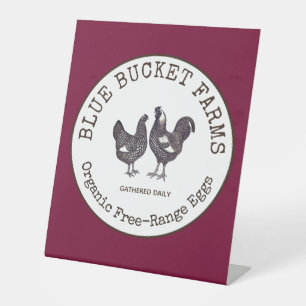 Farm Fresh Eggs  Pedestal Sign