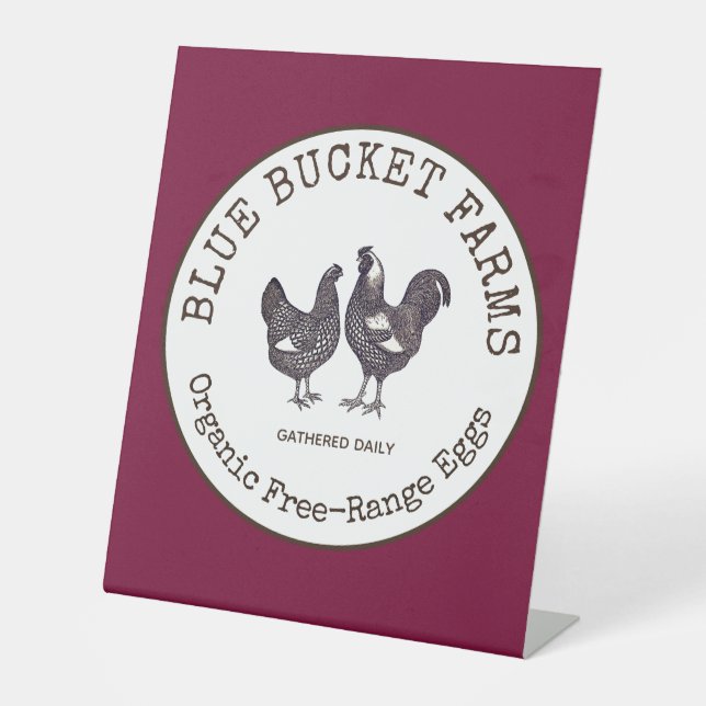 Farm Fresh Eggs  Pedestal Sign (Front)