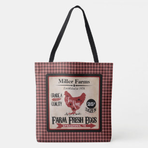 Farm Fresh Eggs Personalised Tote Bag