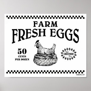FARM FRESH EGGS POSTER