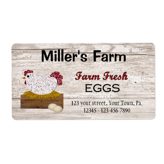 Farm Fresh Eggs Product Label (Front)