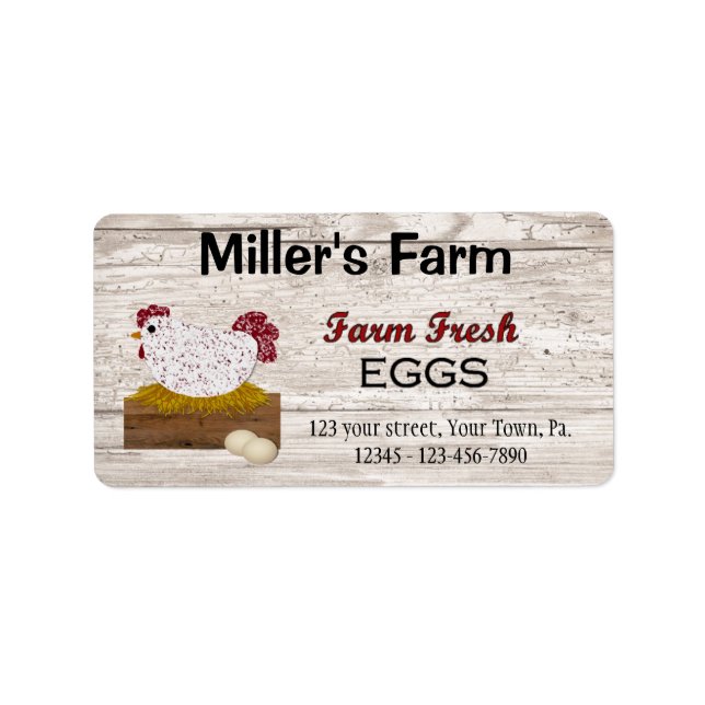 Farm Fresh Eggs Product Label (Front)