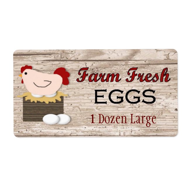 Farm Fresh Eggs Product Label (Front)